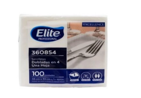 Servilleta Doblada en 4