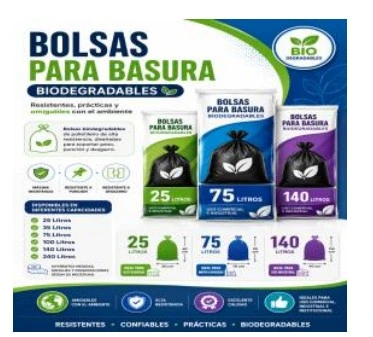 Bolsas para Basura Biodegradables Alta Resistencia